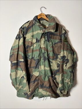 Vintage Alpha Industries M65 Military Jacket Camo Patch